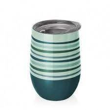 BIOLOCO OFFICE CUP GREEN & BLUE STRIPES BEO109