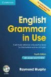 ENGLISH GRAMMAR IN USE PB WITH KEY AND CD-ROM 4ª ED
