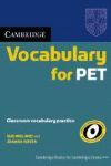 CAMBRIDGE VOCABULARY FOR PET EDITION WITHOUT ANSWERS.