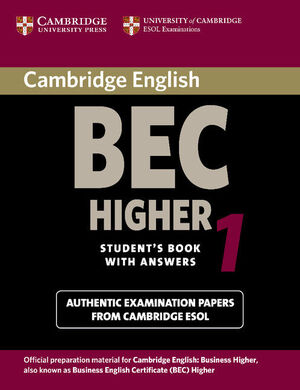 CAMBRIDGE BEC HIGHER 1  SELF-STUDY EDITION