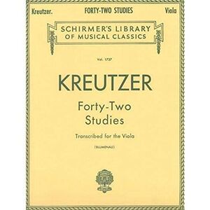 42 STUDIES: TRANSCRIBED FOR VIOLA (SCHIRMER'S LIBRARY OF MUSICAL CLASSICS, VOLUME 1737) - SOFTCOVER