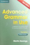 ADVANCED GRAMMAR IN USE BOOK WITHOUT ANSWERS 3RD EDITION.