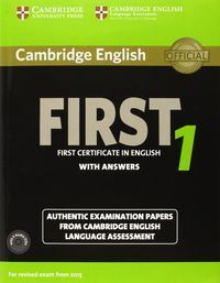 CAMBRIDGE ENGLISH FIRST 1 FOR REVISED EXAM FROM 2015  STUDENT´S BOOK PACK (STUDENT´S BOOK WITH ANSWERS AND AUDIO CDS (2))