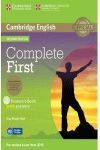 COMPLETE FIRST  STUDENT´S BOOK PACK (STUDENT´S BOOK WITH ANSWERS WITH CD-ROM, CL.