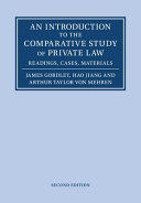 AN INTRODUCTION TO THE COMPARATIVE STUDY OF PRIVATE LAW