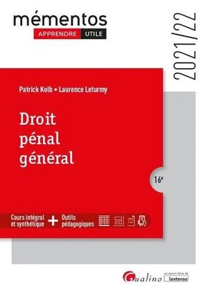 DROIT PÉNAL GÉNÉRAL - GRAND FORMAT