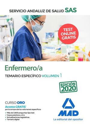 ENFERMERO/A DEL SERVICIO ANDALUZ DE SALUD. TEMARIO ESPECIFICO VOLUMEN 1
