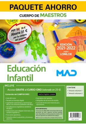 PACK CUERPO DE MAESTROS: EDUCACIÓN INFANTIL. EDICIÓN 2021-2022 (PAQUETE AHORRO 2 VOLÚ