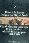 HISTORIA DE ESPAÑA 6:RESTAURACION Y CRISIS DE LA MONARQUIA (1874-1931)