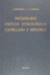 DICCIONARIO CRITICO ETIMOLOGICO CASTELLANO E HISPANICO. Y-Z INDICES(6)