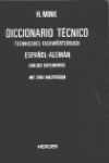 DICCIONARIO TECNICO ESPAÑOL- ALEMAN TOMO II