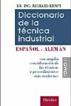 DICCIONARIO DE LA TECNICA INDUSTRIAL. ESPAÑOL-ALEMAN. TOMO II
