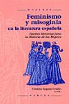 FEMINISMO Y MISOGINIA EN LA LITERATURA ESPAÑOLA: FUENTES LITERARIAS PA