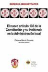 EL NUEVO ARTÍCULO 135 DE LA CONSTITUCIÓN Y SU INCIDENCIA EN LA ADMINISTRACION LOCAL