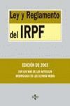 LEY Y REGLAMENTO DEL IRPF 2003