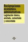 RECLAMACIONES ECONOMICO ADMINISTRATIVAS LEGISLACION BASICA, COMENTADA,