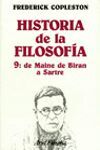 HISTORIA DE LA FILOSOFÍA, IX. DE MAINE DE BIRAN A SARTRE.
