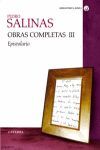 OBRAS COMPLETAS, VOLUMEN III (SALINAS)
