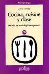 COCINA, CUISINE Y CLASE. ESTUDIO DE SOCIOLOGIA COMPARADA