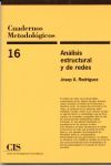 CUADERNOS METOD.16-ANALISIS ESTRUCTURAL Y REDES