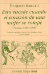 ESTO SUCEDE CUANDO EL CORAZON DE UNA MUJER SE ROMPE ( POEMAS 1985-1995