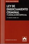 LEY DE ENJUICIAMIENTO CRIMINAL Y LEGISLACIÓN ESPECIAL (OCTUBRE-2015)