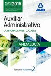 TEMARIO 2 AUXILIARES ADMINISTRATIVOS DE CORPORACIONES LOCALES DE ANDALUCÍA 2016