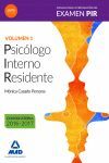 PSICOLOGO INTERNO RESIDENTE PIR. VOLUMEN 1