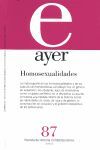 AYER 87. HOMOSEXUALIDADES