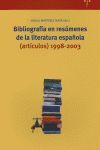 BIBLIOGRAFIA RESUMENES LIT.ESP 1998-2003 ARTICULOS
