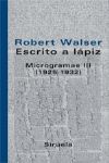 ESCRITO A LAPIZ MICROGRAMAS VOL.III (1925-1932) -2