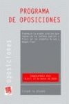 PROGRAMA DE OPOSICIONES CONVOCATORIA 2010