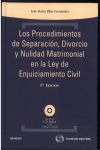 LOS PROCEDIMIENTOS DE SEPARACIÓN, DIVORCIO Y NULIDAD MATRIMONIAL EN LA