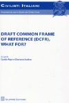 DRAFT COMMON FRAME OR REFERENCE (DCFR), WHAT FOR?