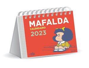 MAFALDA 2023, CALENDARIO ESCRITORIO ROJO